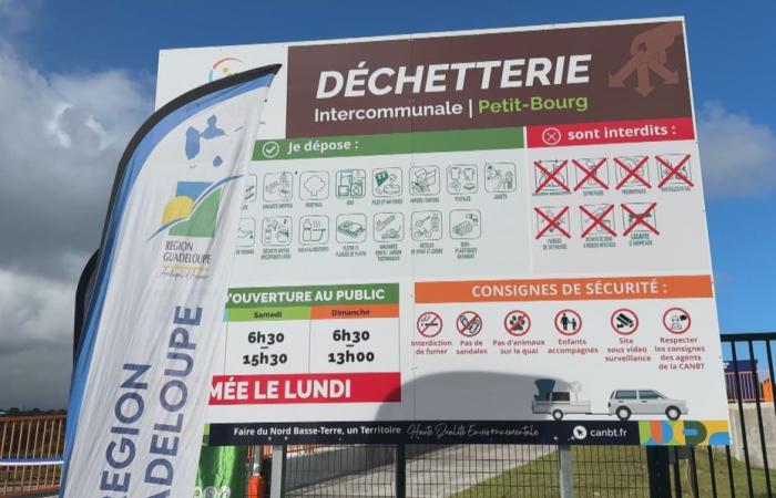 a new recycling center opens in Petit-Bourg