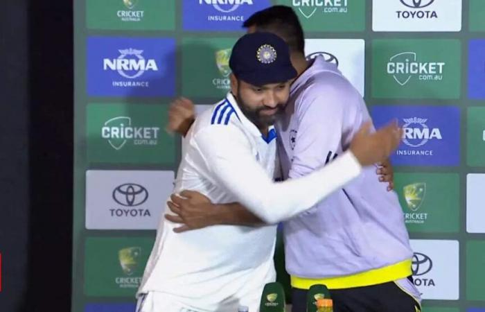 R Ashwin retires: Emotional scenes, a warm hug as Rohit Sharma bids good bye to his teammate | Cricket News