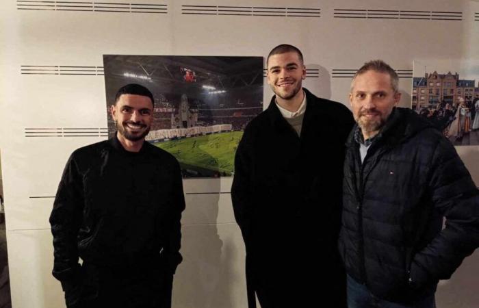 Lucas Chevalier and Rémy Cabella inaugurate an exhibition on LOSC fans at the cathedral!