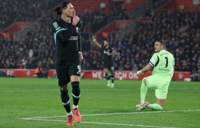 Darwin Nunez Scores For Liverpool Against Southampton