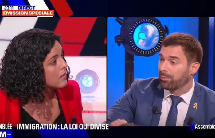 strong tensions on set between Manon Aubry and Julien Odoul