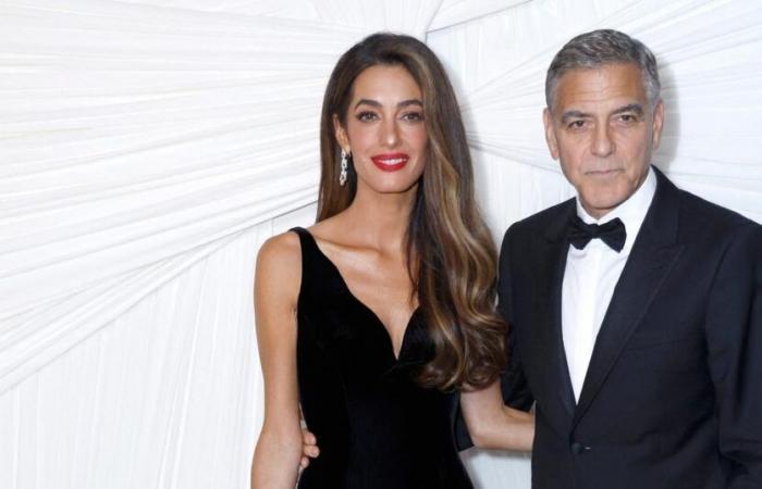 While in France, Amal Clooney dares to wear denim microshorts