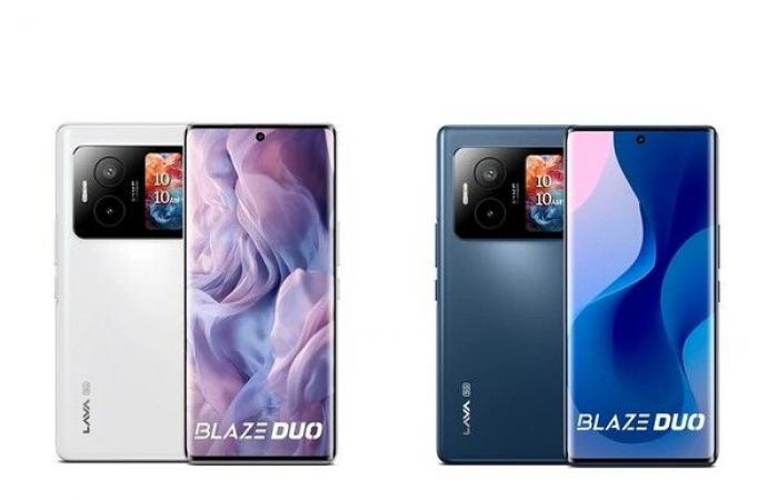 The Lava Blaze Duo is a mid-range phone with a second screen on the back