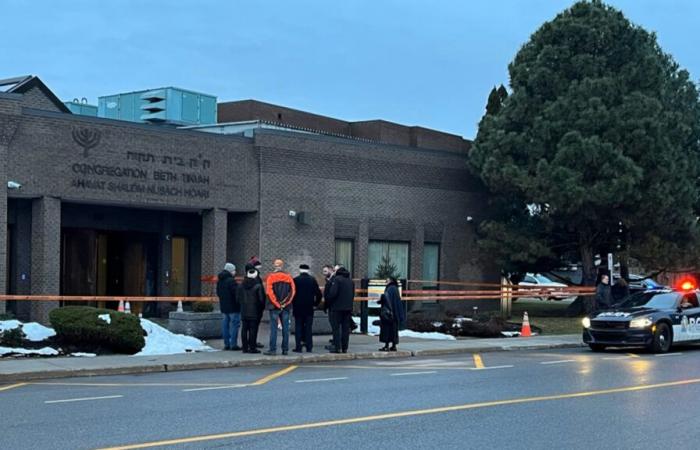 A Montreal West synagogue targeted by alleged arson