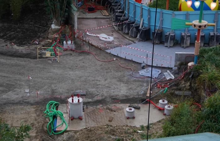 The Toy Story Playland gardens are slowly taking shape at Walt Disney Studios Park