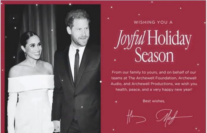 Harry and Meghan: in the Christmas card, there are also their children Archie and Lilibet and their dogs