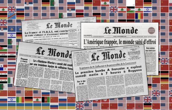 Which country made the most headlines in “World”? View the 24,856 front pages of the newspaper since 1944