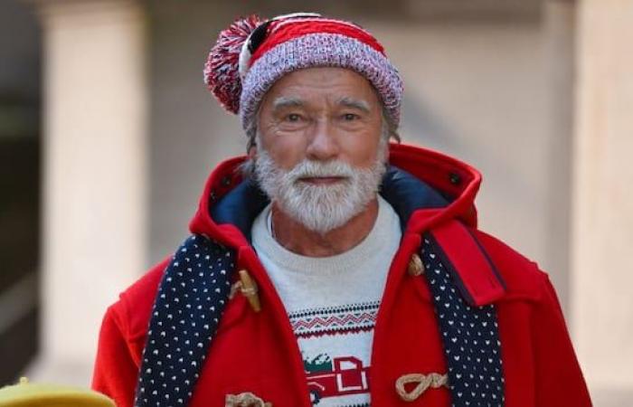 Arnold Schwarzenegger, the Santa Claus look for the new film