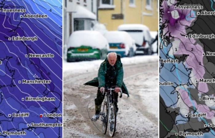 UK snow forecast as weather maps show ice bomb hitting south coast of England | Weather | News