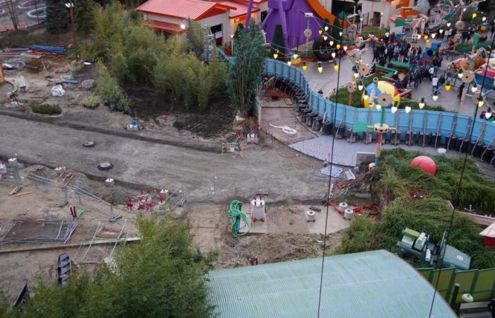 The Toy Story Playland gardens are slowly taking shape at Walt Disney Studios Park