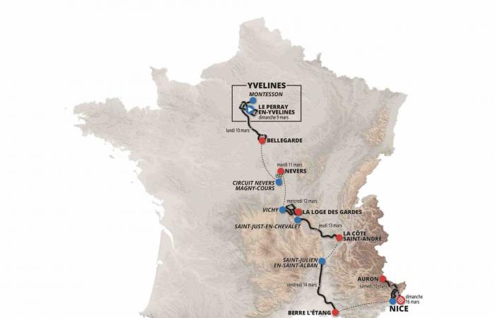 what route for Paris-Nice 2025?