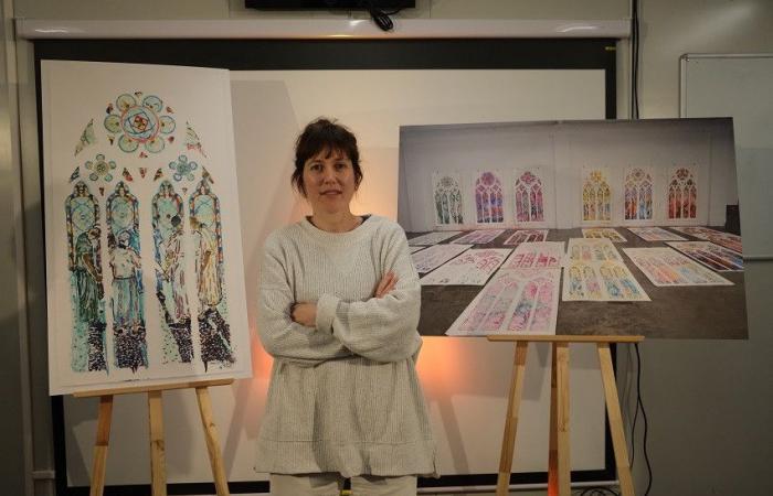 the contemporary stained glass windows of the cathedral will finally be created by the artist Claire Tabouret