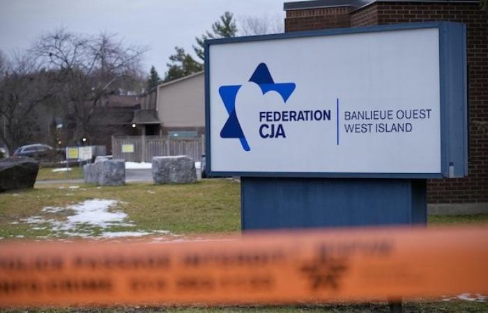 A synagogue targeted by an incendiary object in Dollard-des-Ormeaux