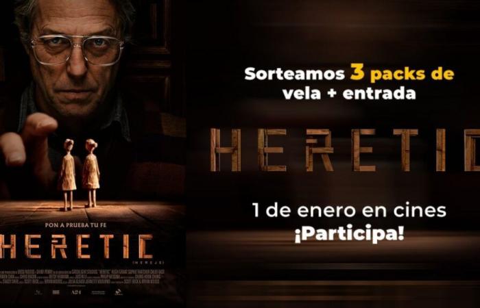 We are raffling off 3 ‘Heretic’ packs: get a double ticket to see the horror film starring Hugh Grant in theaters and an exclusive candle – Movie news