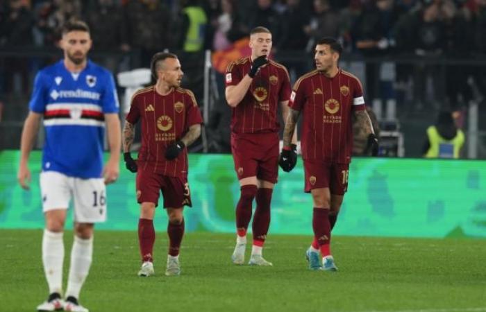 AS Roma easily dismisses Sampdoria in the round of 16 of the Italian Cup