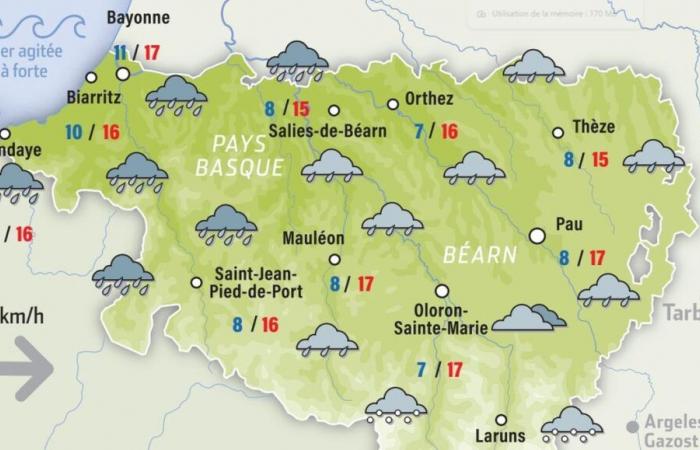 Weather forecast for this Thursday, December 19 in Pau, Béarn and the Basque Country: rain and snow!