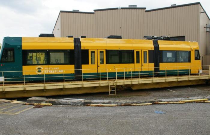 Portland Streetcar Awaiting the Release of Car 032 to Enter Revenue Service