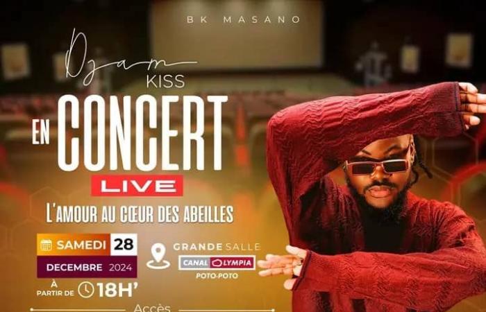 Music: Djam Kiss in concert on December 28 in Brazzaville