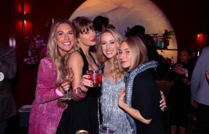 See Taylor Swift party with Travis Kelce and Brittany Mahomes at an “Eras” themed party!