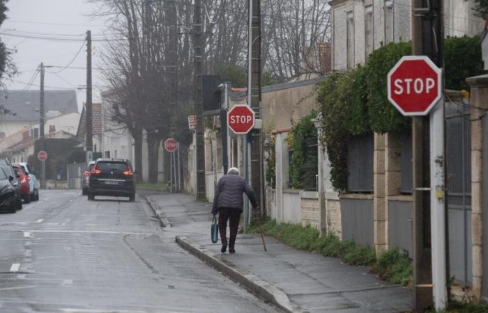 the multiplication of stop signs in the street penalizes a newsagent in La Rochelle