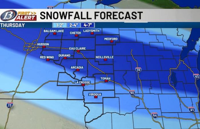 Impactful snow leads to slick travel in Western Wisconsin Thursday