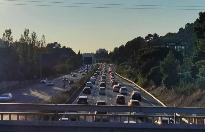 Accident on the A50 in Aubagne with a monster traffic jam this Thursday morning which paralyzes traffic