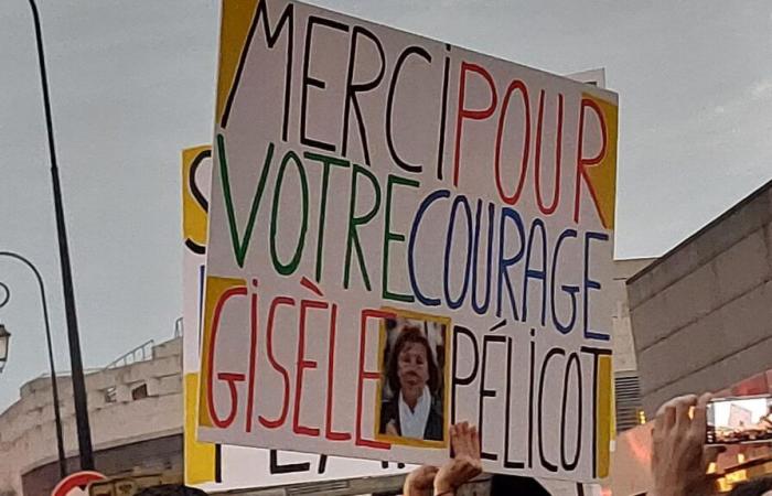 the crowd shouts its anger at the verdict of the Mazan rape trial before the Avignon court