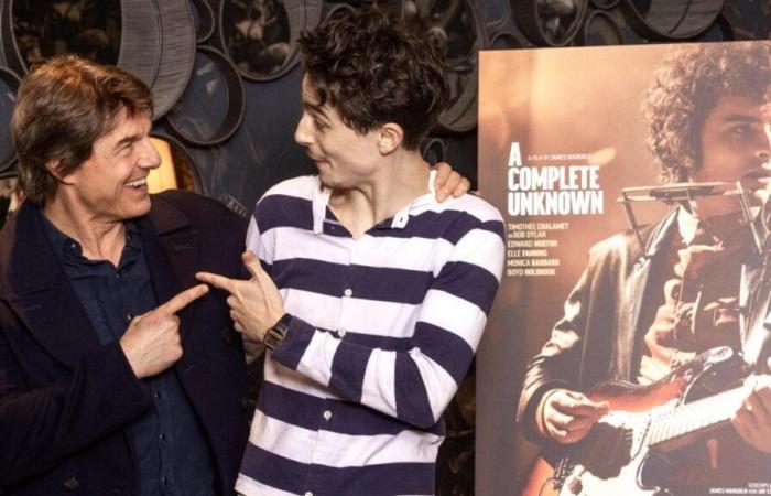 surprise visit to Timothée Chalamet at a screening of A Complete Unknown