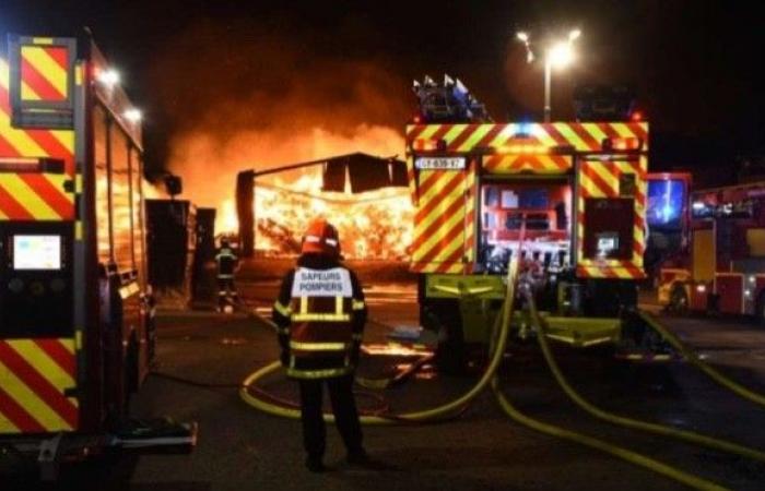 an individual placed in pre-trial detention following the fire in two agricultural sheds.