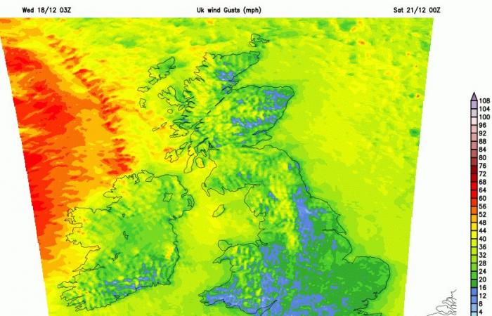 Windy and Cold for the final weekend before Christmas