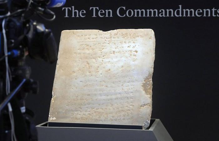 Five million for a tablet engraved with the Ten Commandments