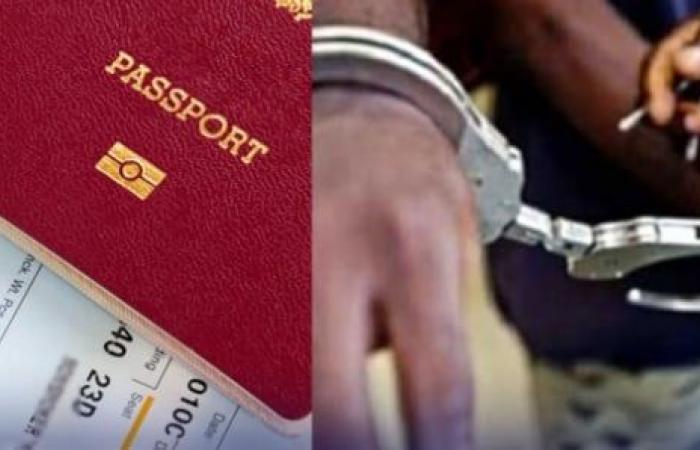 a blind person arrested, 179 passports found at his home