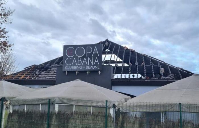 the roof of the Copacabana nightclub destroyed by flames