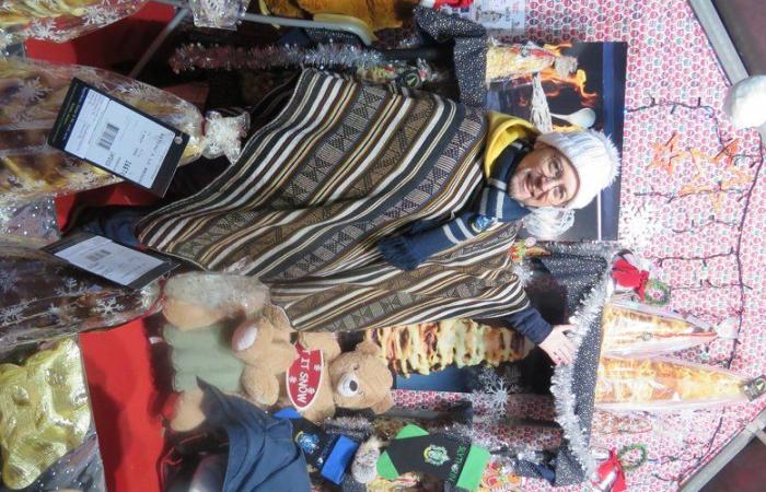 Castres. Davy and his spit cake at the Christmas market