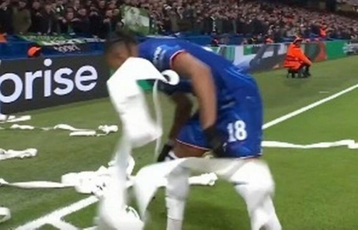 Chelsea’s Europa Conference League clash stopped as Nkunku pelted with toilet roll