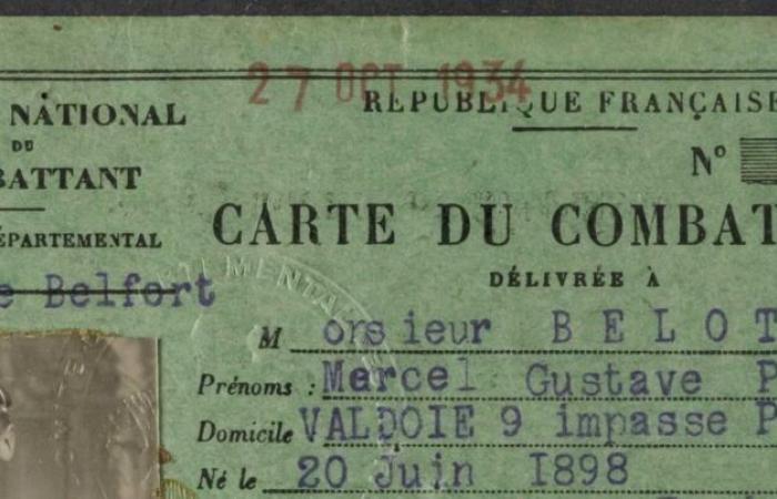 Departmental archives: 7,600 digitized combatant cards