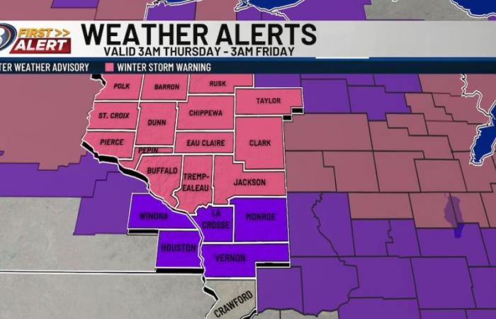 Impactful snow leads to slick travel in Western Wisconsin Thursday