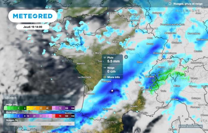 an active cold front crosses France this Thursday. Which regions are affected by heavy rains?