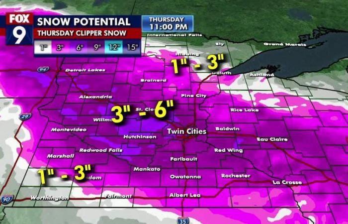 MN weather: Snow could make for tricky Thursday morning commute