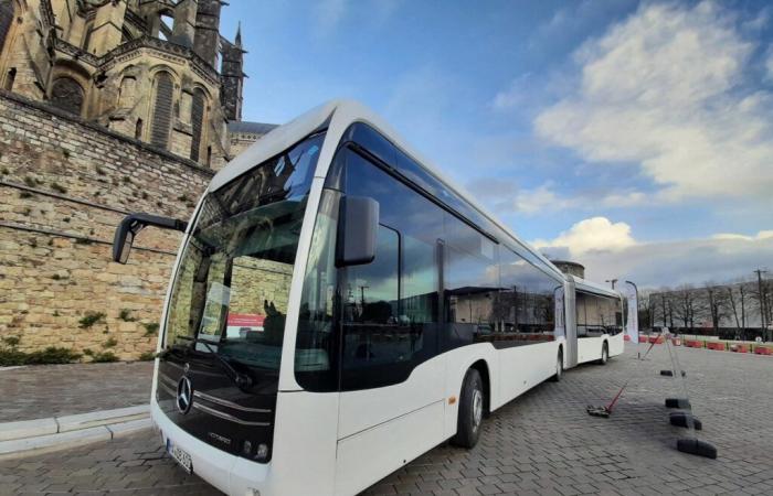 PHOTOS. This articulated bus, running on hydrogen, will run on the future Chronolignes at Le Mans