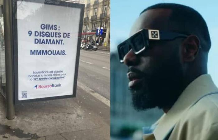 Gims makes fun of the BoursoBank advert which talks about him