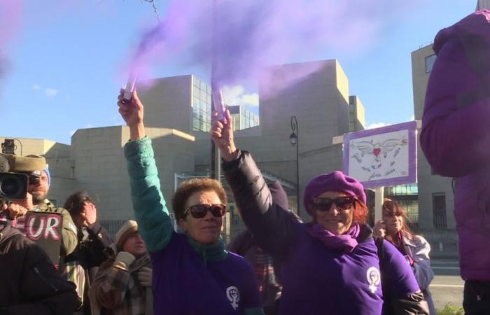 Spanish feminists demonstrate in Avignon in support of Gisèle Pélicot