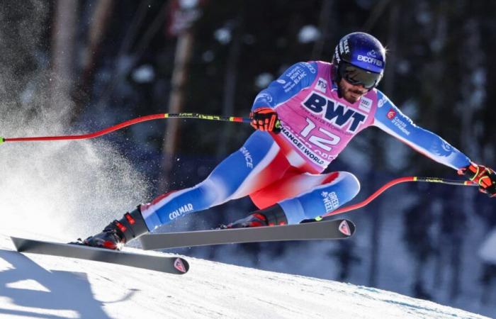 big disappointment for Cyprien Sarrazin, who abandons the Super-G in Val Gardena