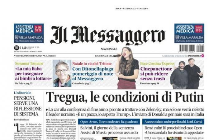 The Front Pages of the newspapers of Friday 20 December 2024 – AlessioPorcu.it