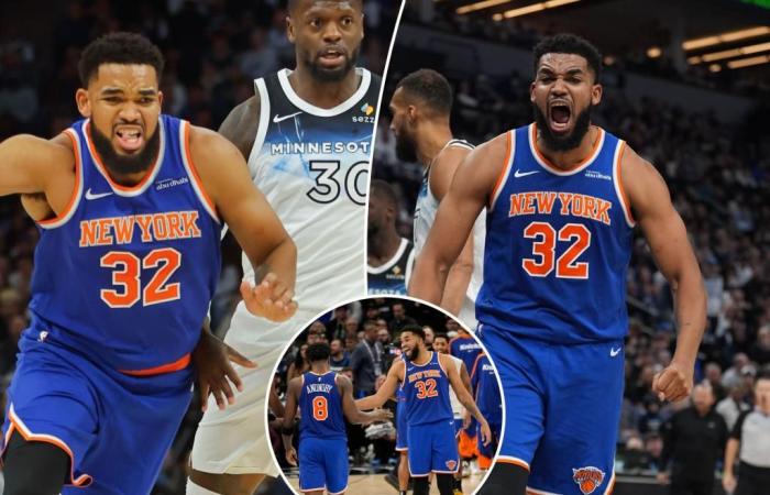 Karl-Anthony Towns leads Knicks to blowout win over Timberwolves