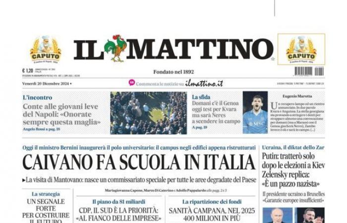 The Front Pages of the newspapers of Friday 20 December 2024 – AlessioPorcu.it