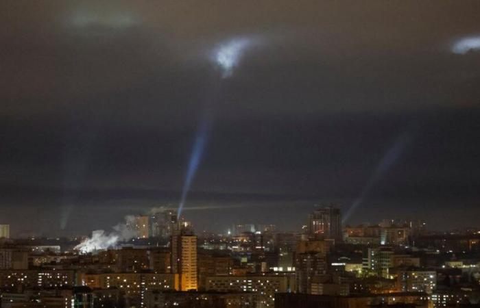 loud explosions heard in kyiv