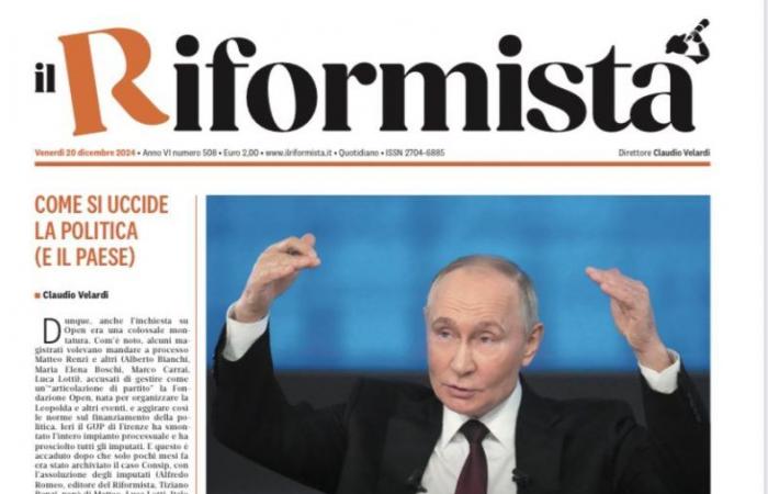 The Front Pages of the newspapers of Friday 20 December 2024 – AlessioPorcu.it