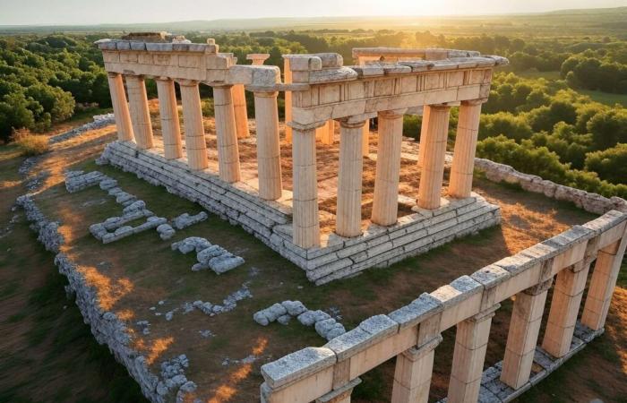 To which unknown hero was this mysterious site discovered in Greece dedicated?