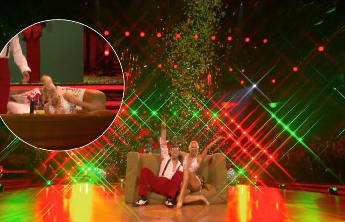 “Let's Dance” professional Kathrin Menzinger lands on her bottom! Somersault blunder in Christmas show